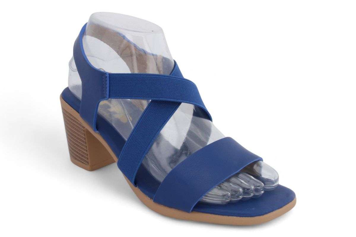 TTP Women Block Heel Elastic Strap Slip On Sandals JSF113