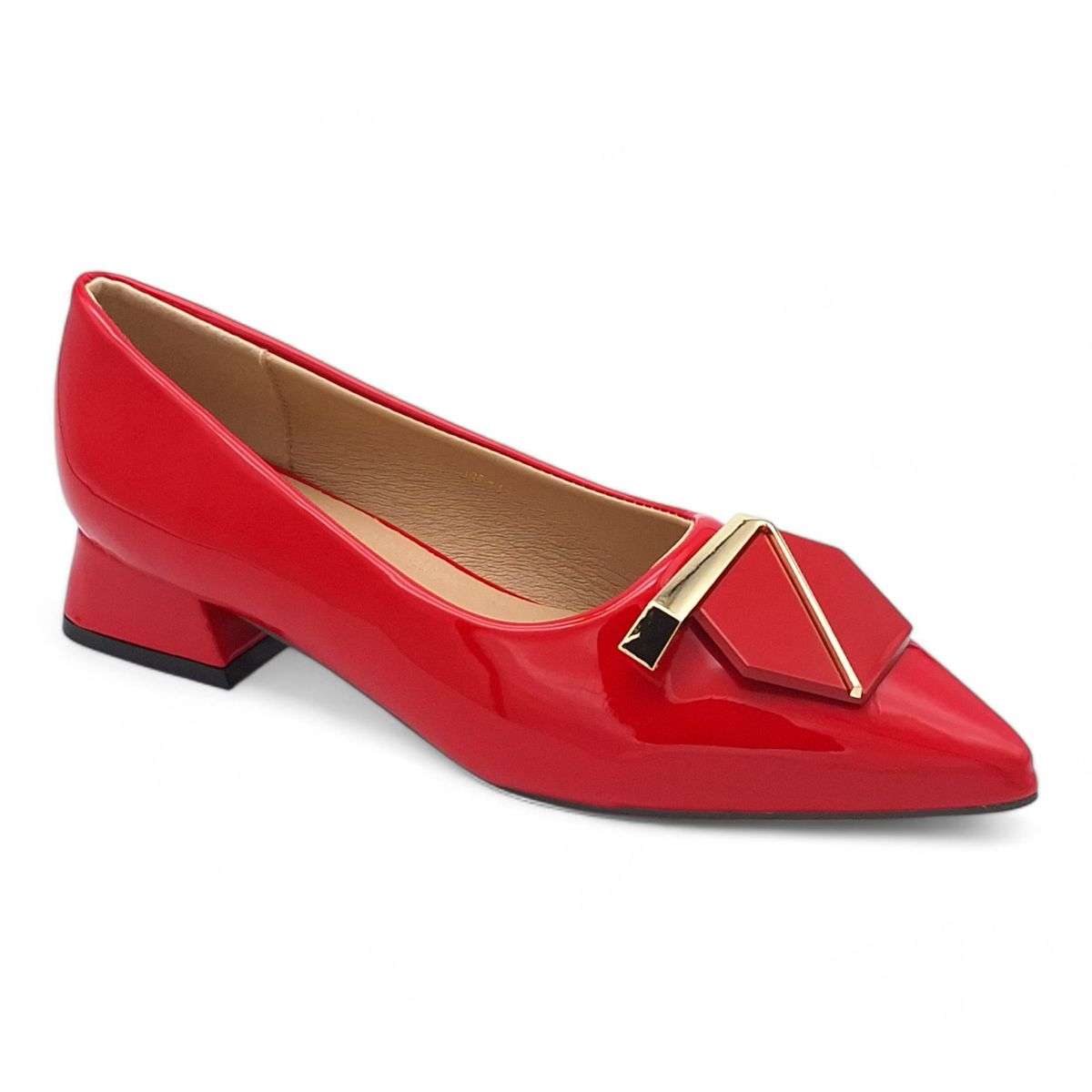 TTP Women Patent PU Low Block Heels JSF116