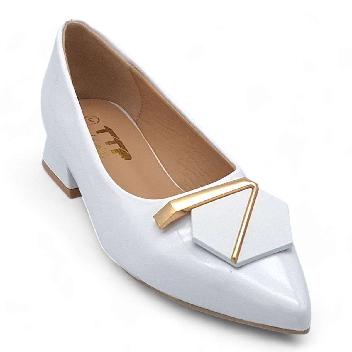 TTP Women Patent PU Low Block Heels JSF116