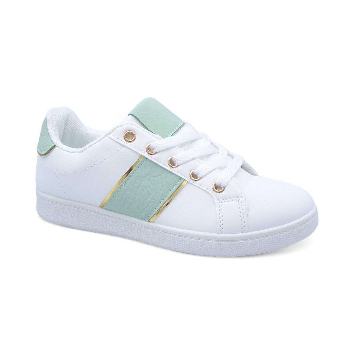 Women PU Fashion Sneakers with Square Decor XB31002
