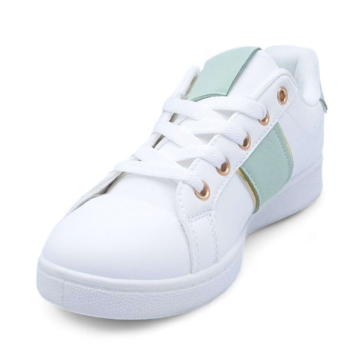 Women PU Fashion Sneakers with Square Decor XB31002