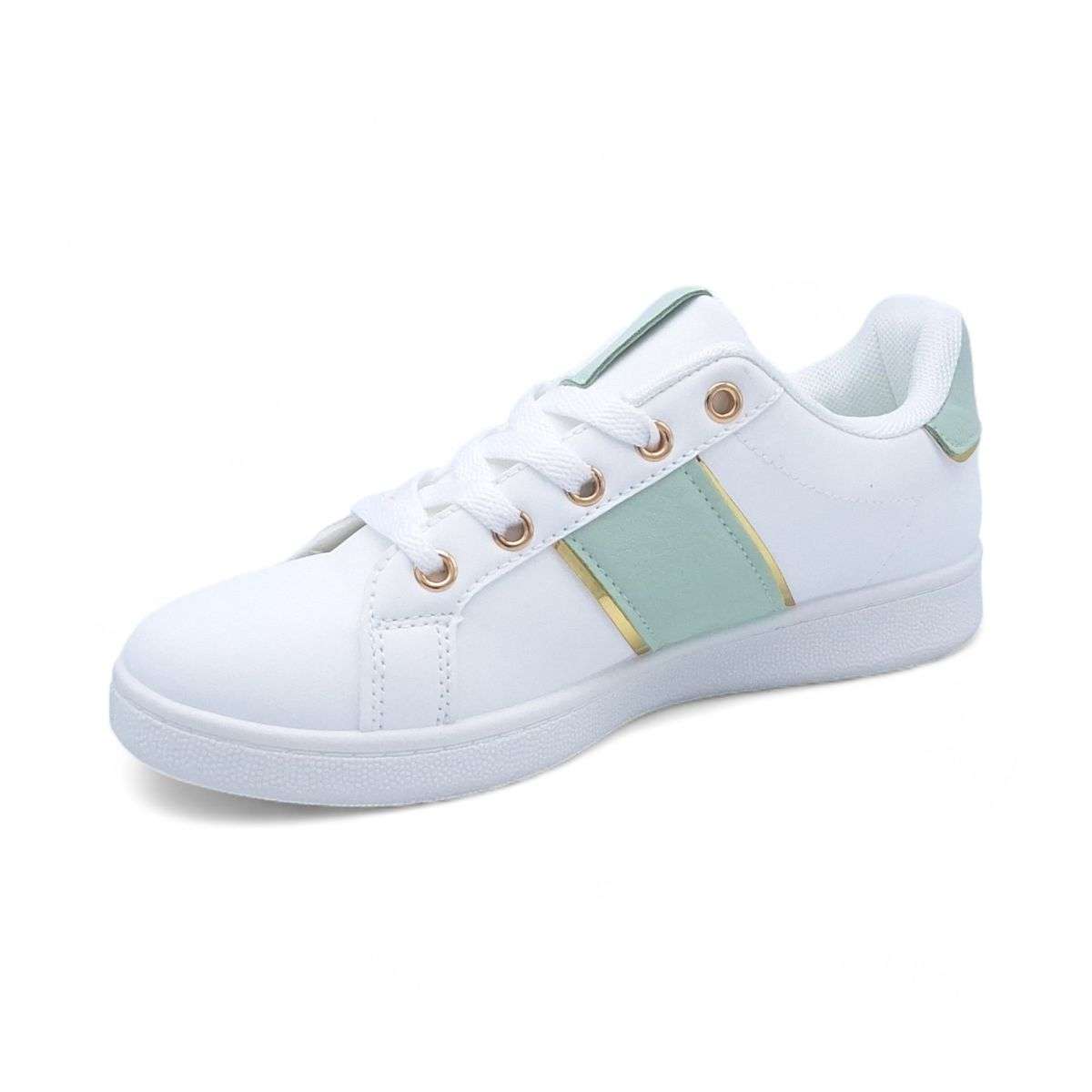 Women PU Fashion Sneakers with Square Decor XB31002