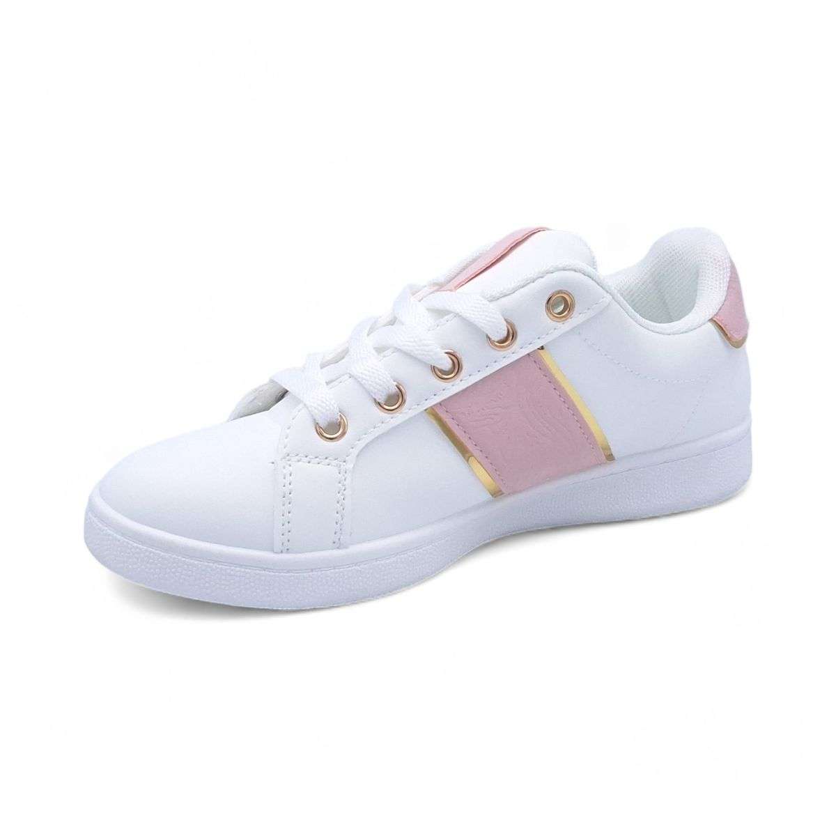 Women PU Fashion Sneakers with Square Decor XB31002