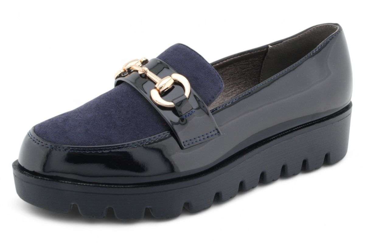 TTP Women Platform Round Toe Loafers with Link Decor HT2422-5