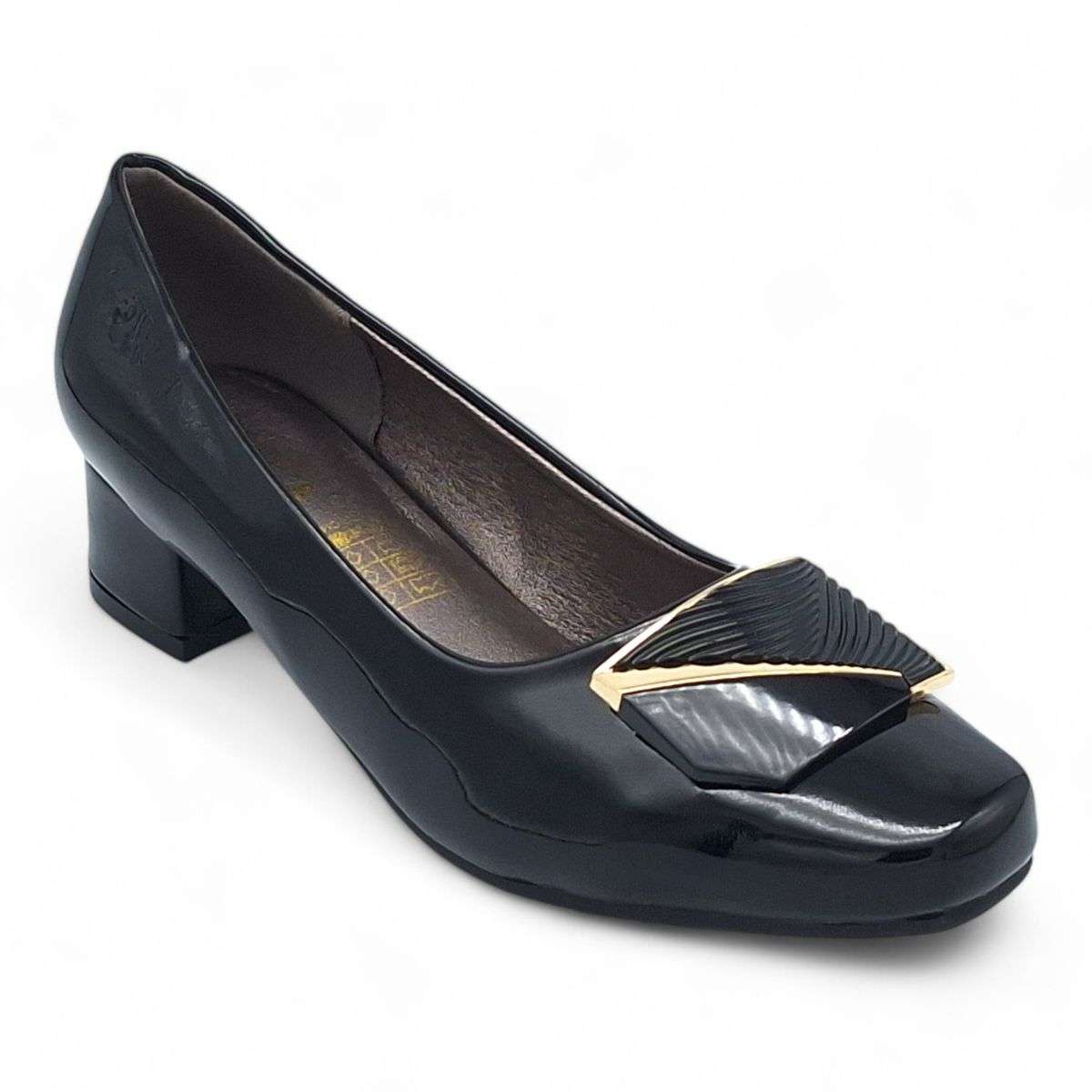 TTP Women Patent PU Square Toe Low Block Heel HT240510