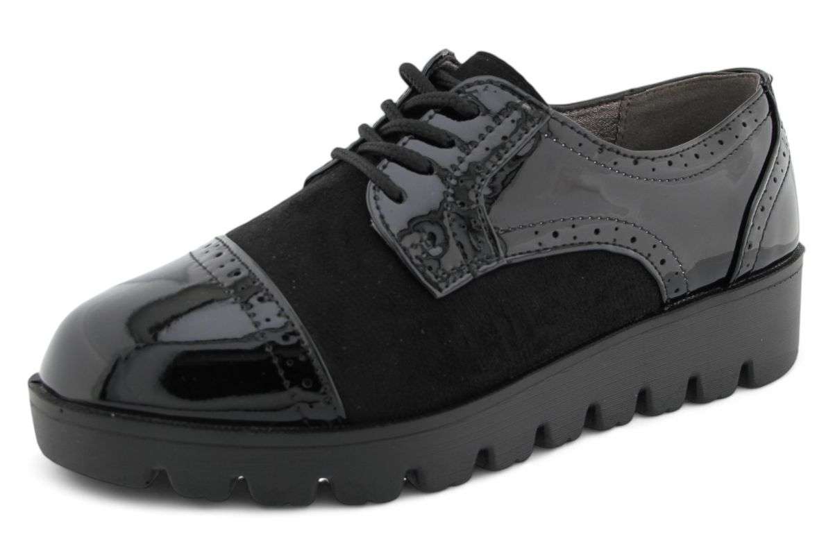 TTP Women Round Toe Platform Cap Toe Brogue Derby HT2422-1