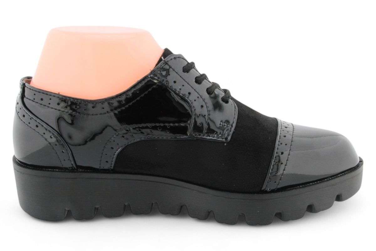 TTP Women Round Toe Platform Cap Toe Brogue Derby HT2422-1
