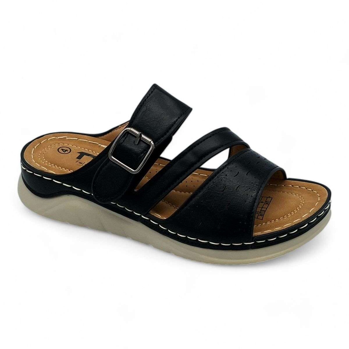 TTP Women Platform Slider with Buckle Decor - XB18297-2