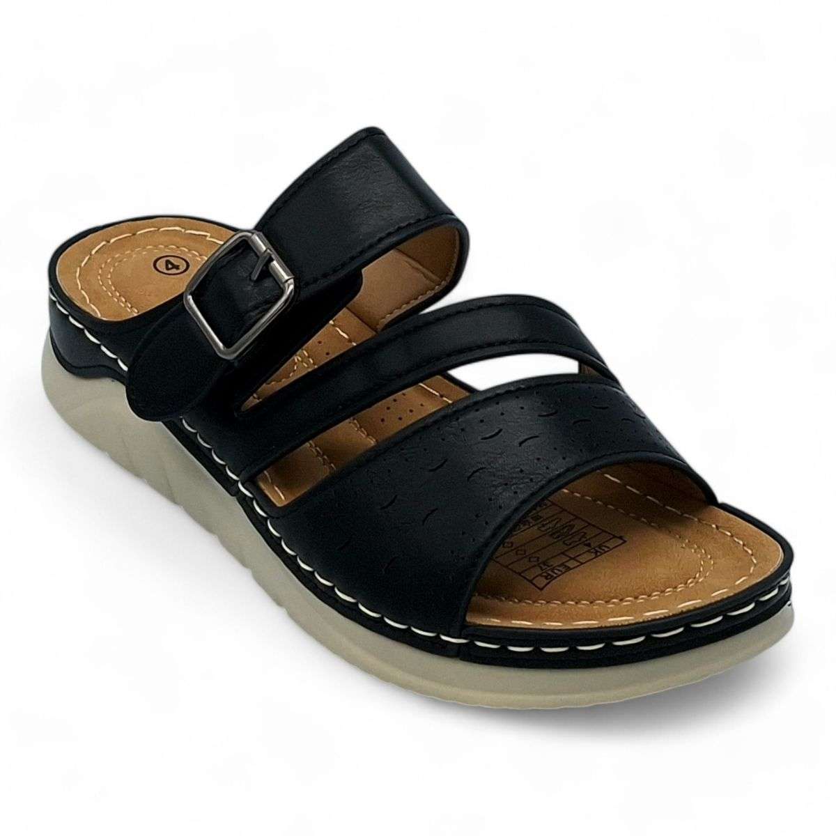 TTP Women Platform Slider with Buckle Decor - XB18297-2