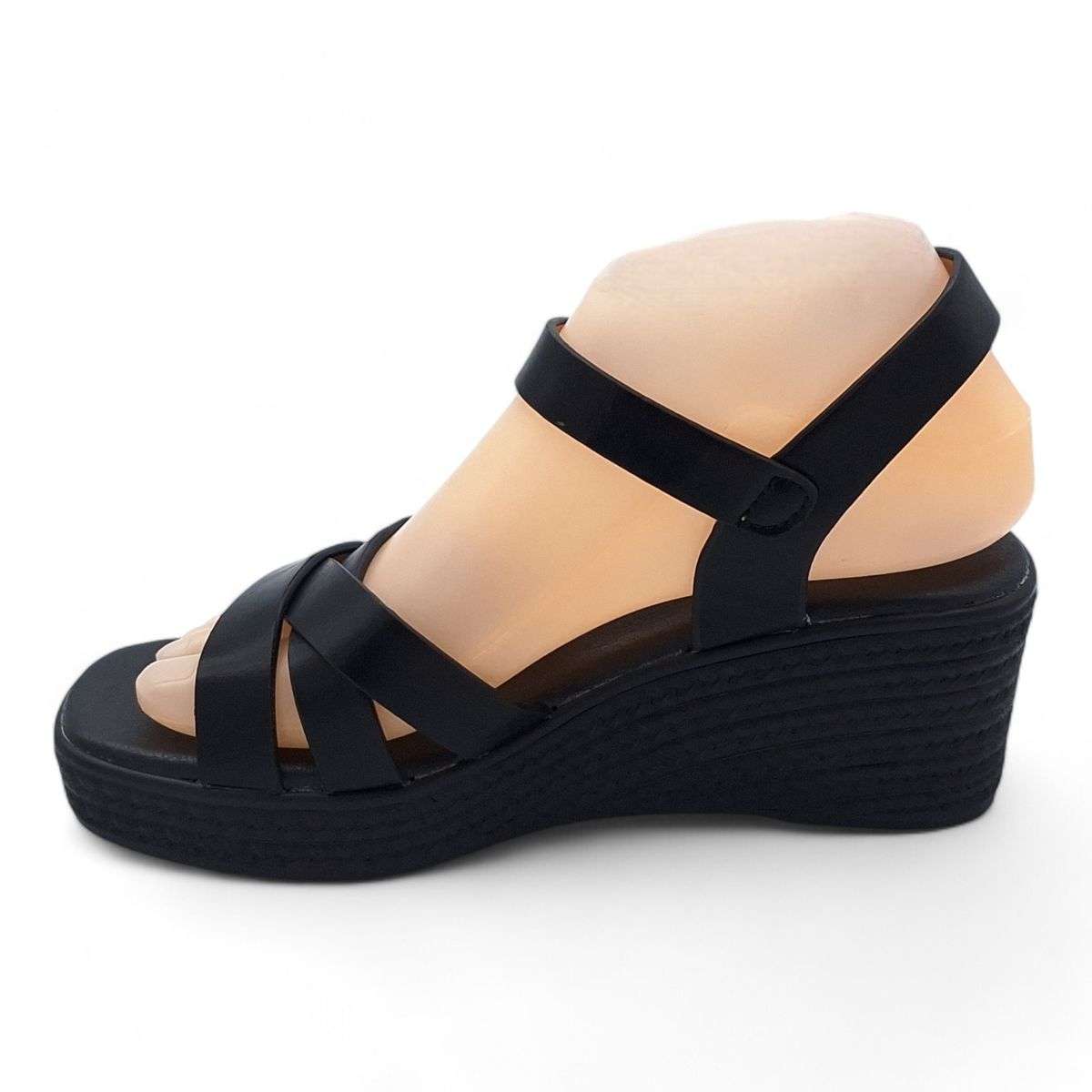TTP Women Platform Wedge Heel Sandal with Ankle Strap XB2399-2