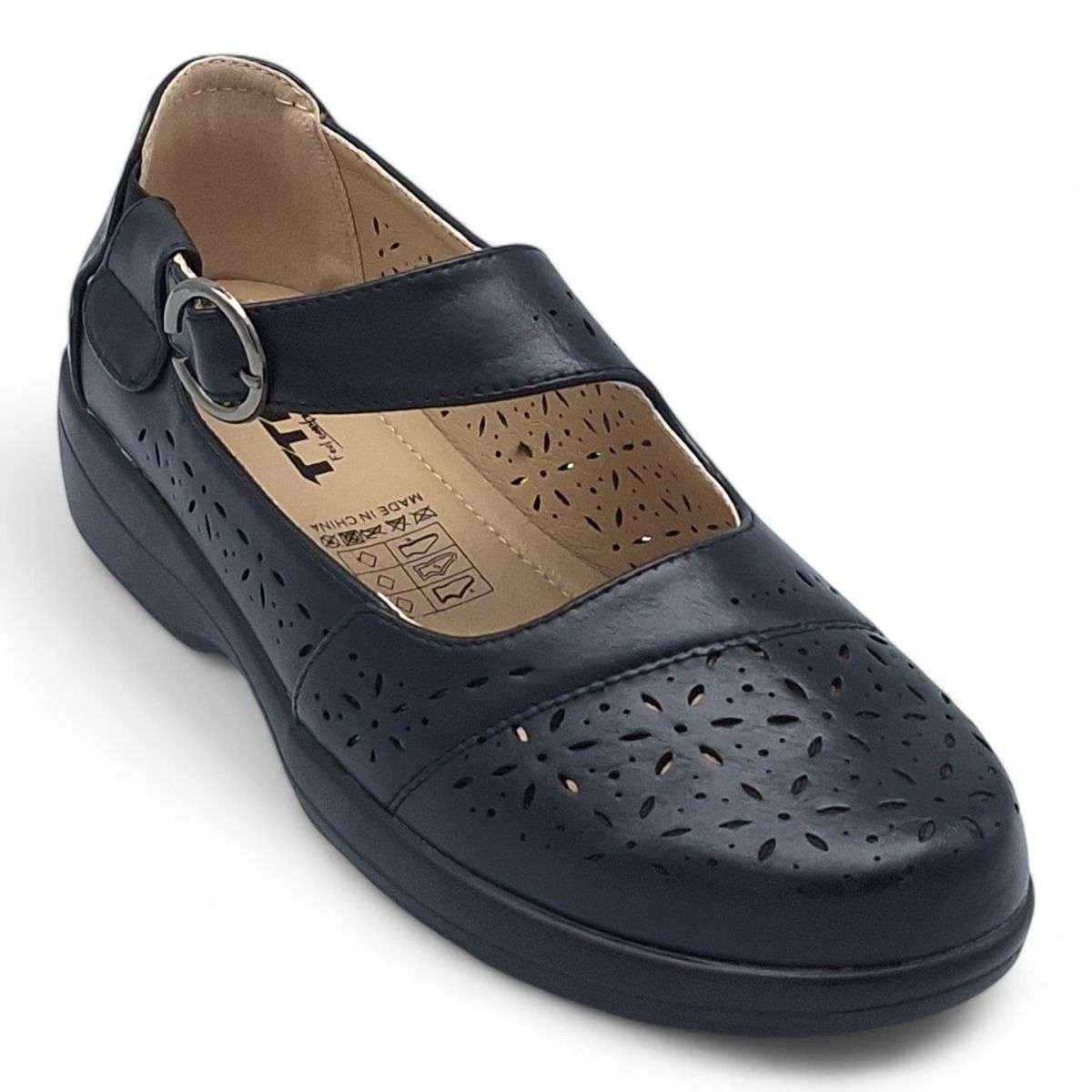 TTP Women Loafers with Elasticated Ankle Strap and Cut out Decor XB5601