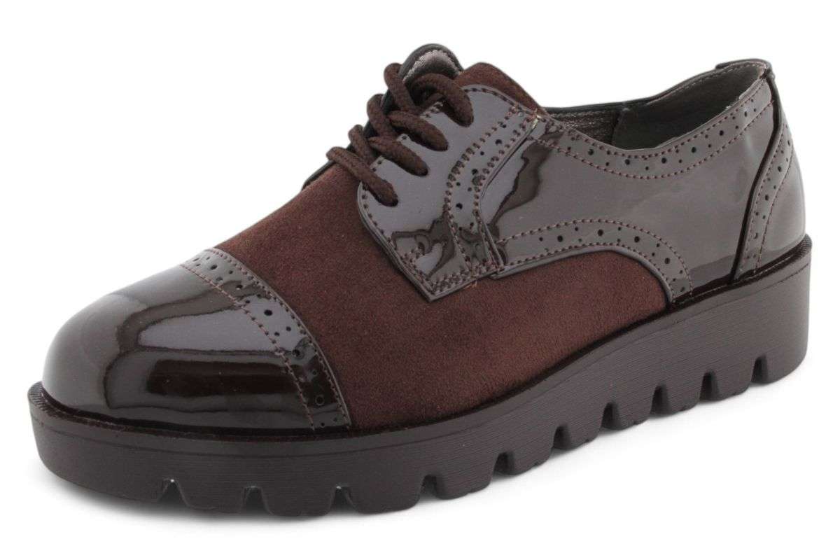 TTP Women Round Toe Platform Cap Toe Brogue Derby HT2422-1