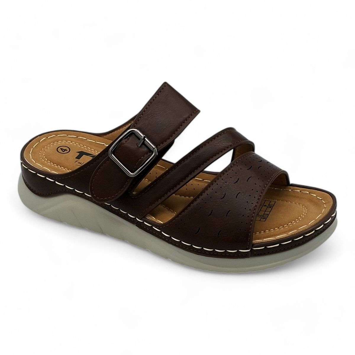 TTP Women Platform Slider with Buckle Decor - XB18297-2