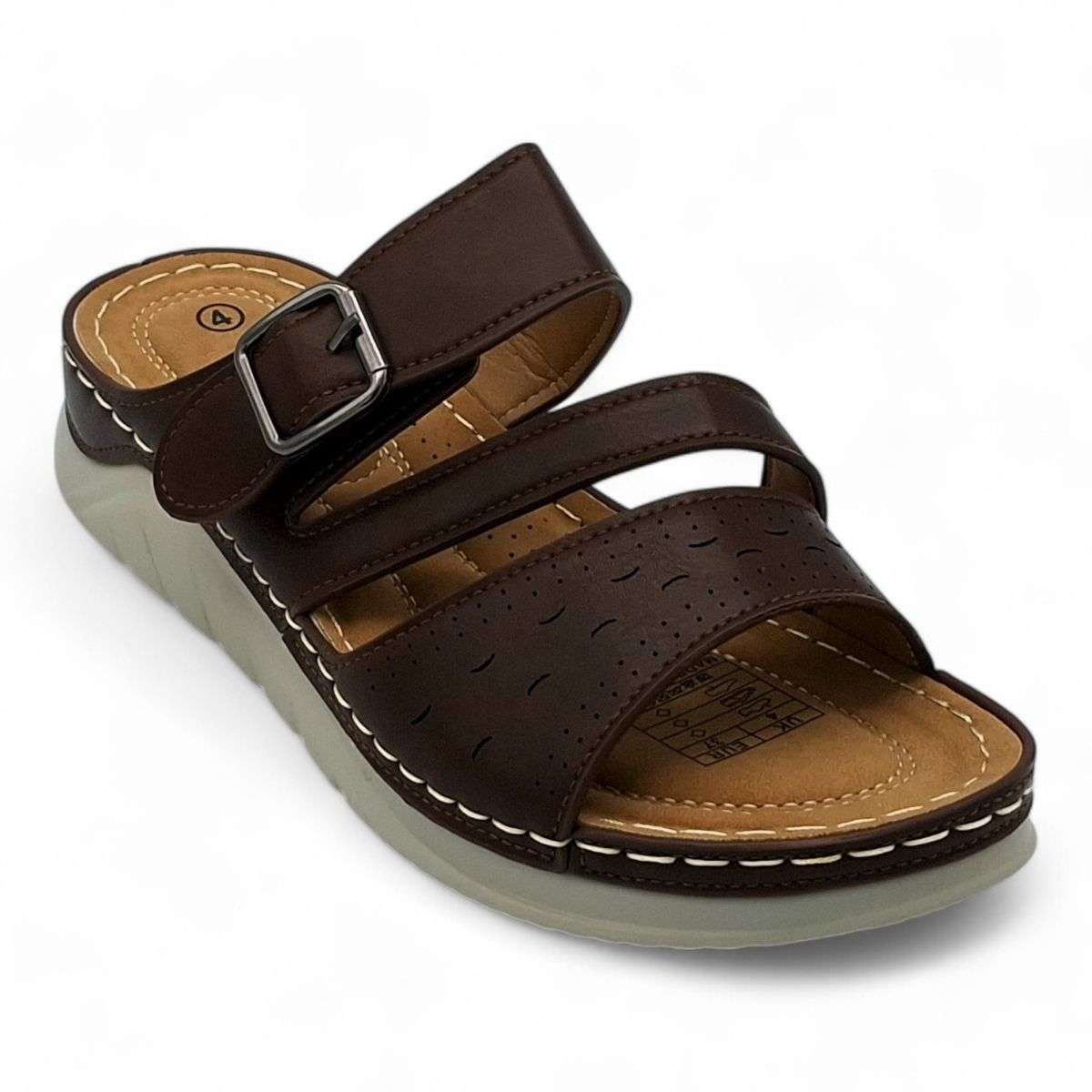 TTP Women Platform Slider with Buckle Decor - XB18297-2