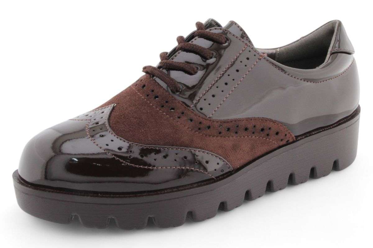 TTP Women Round Toe Platform Derby with Brogue Detail HT2422-2