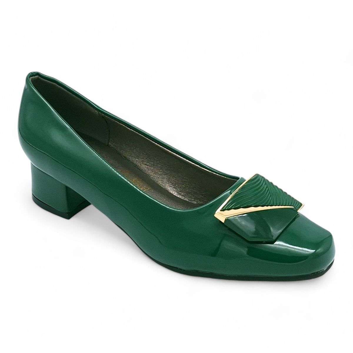 TTP Women Patent PU Square Toe Low Block Heel HT240510