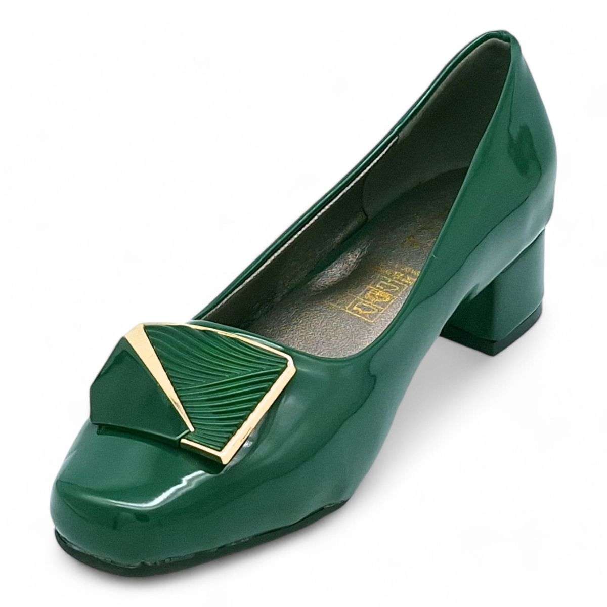 TTP Women Patent PU Square Toe Low Block Heel HT240510