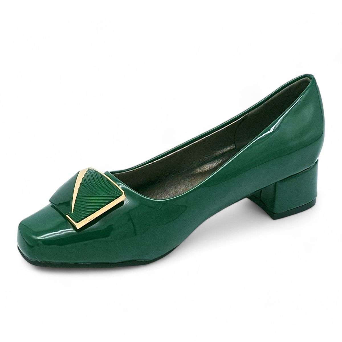 TTP Women Patent PU Square Toe Low Block Heel HT240510