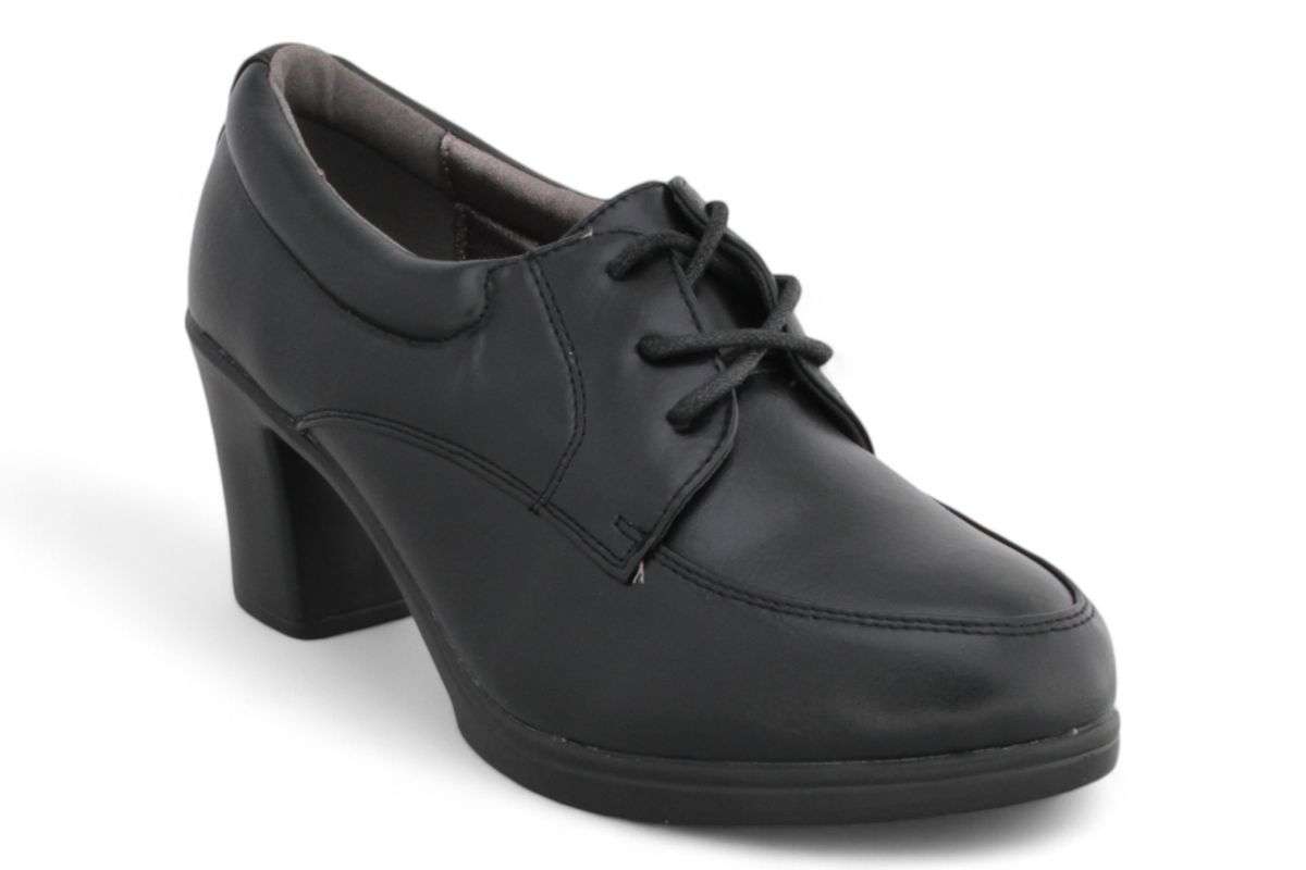 TTP Fashion Platform Block Heel Lace Up Courts HT3506