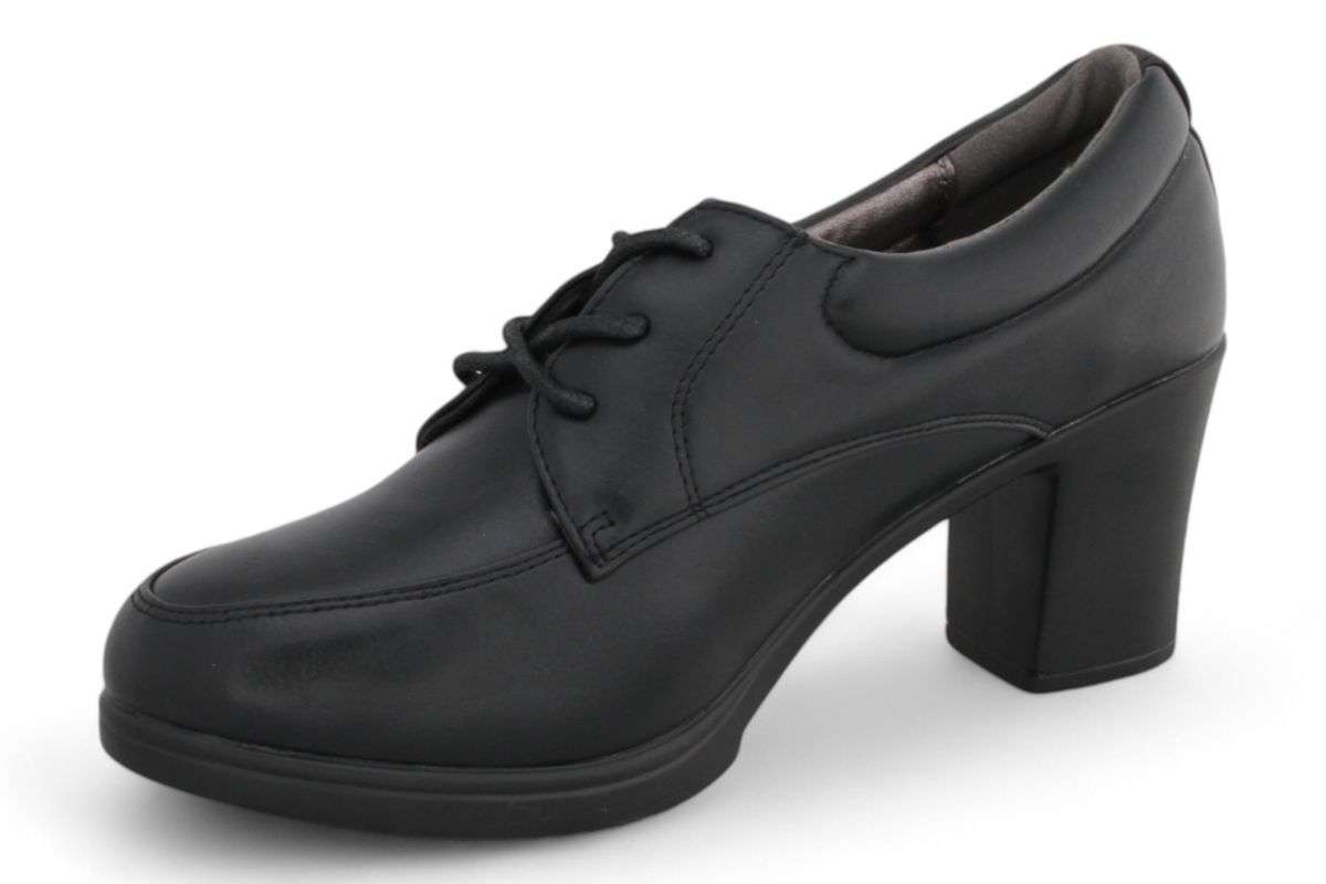 TTP Fashion Platform Block Heel Lace Up Courts HT3506