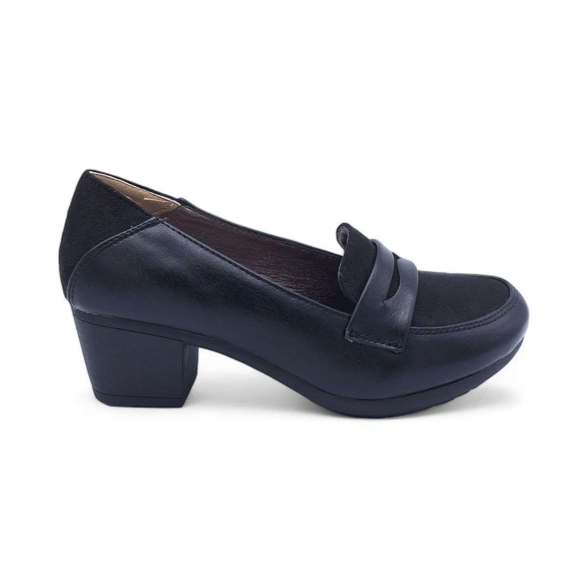 TTP - Women's Classic Block Heel Courts with PU Suede Vamp - HT3803