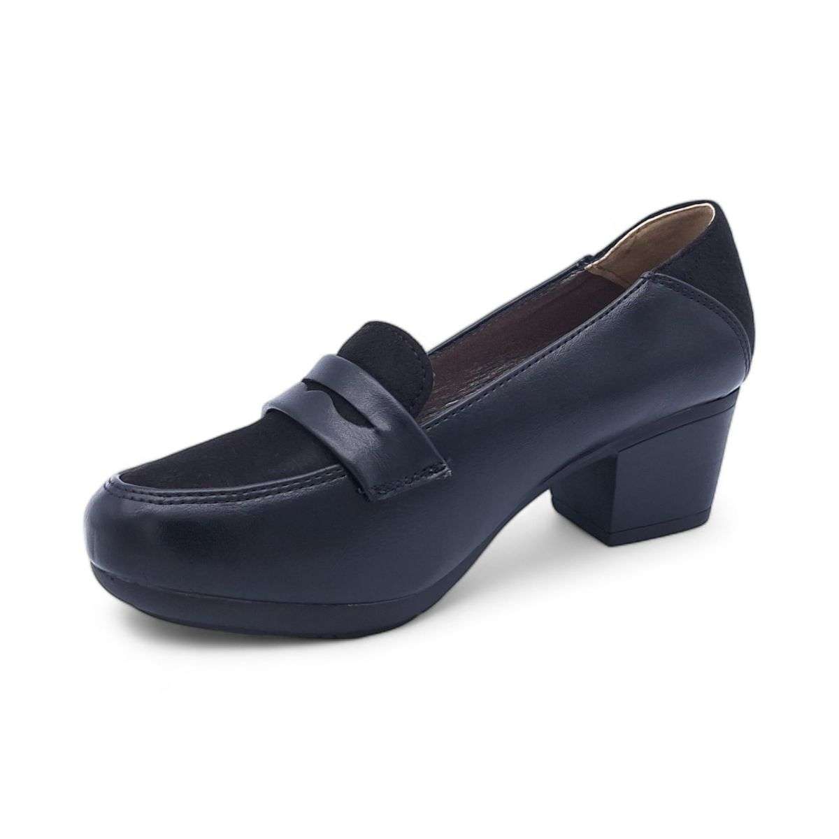 TTP - Women's Classic Block Heel Courts with PU Suede Vamp - HT3803