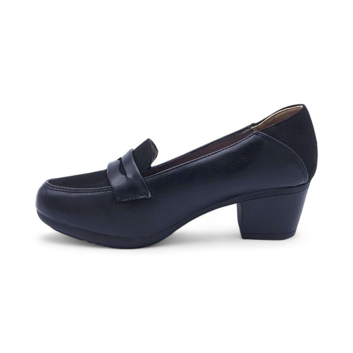 TTP - Women's Classic Block Heel Courts with PU Suede Vamp - HT3803