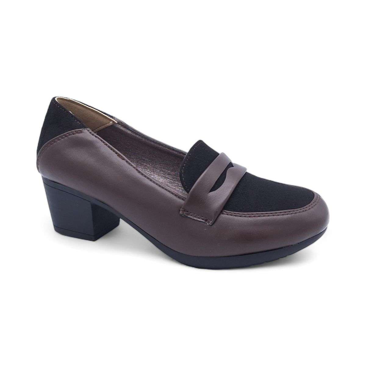 TTP - Women's Classic Block Heel Courts with PU Suede Vamp - HT3803