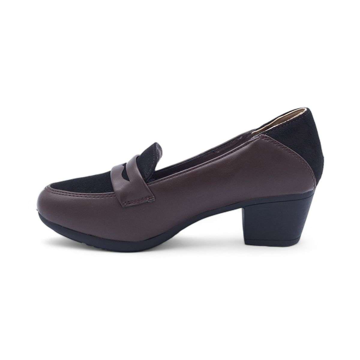 TTP - Women's Classic Block Heel Courts with PU Suede Vamp - HT3803