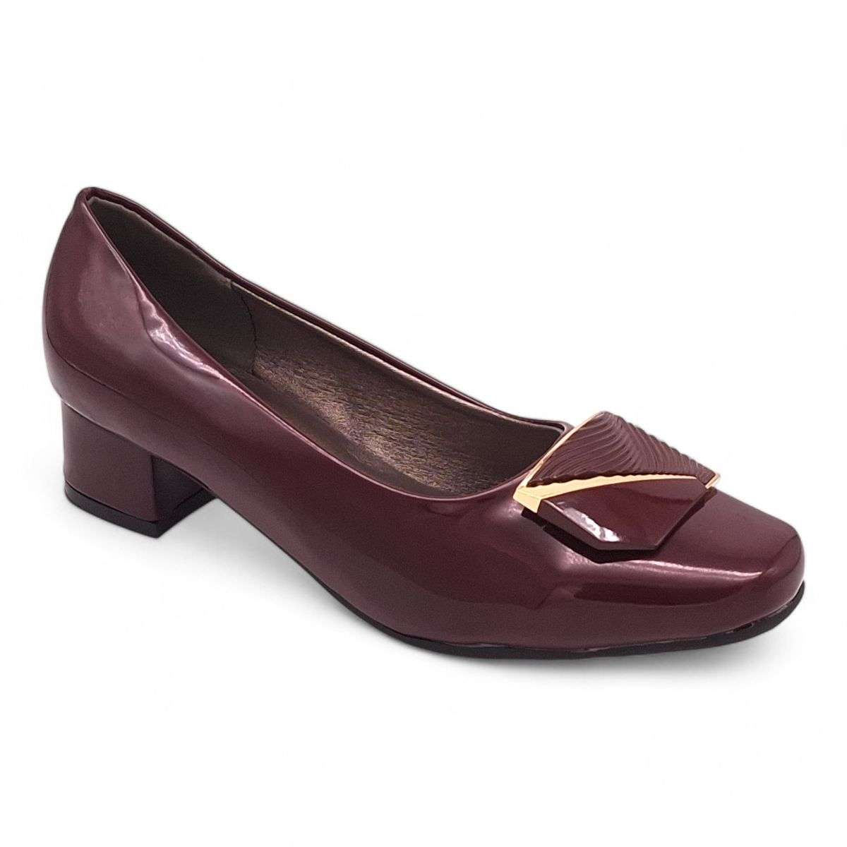 TTP Women Patent PU Square Toe Low Block Heel HT240510