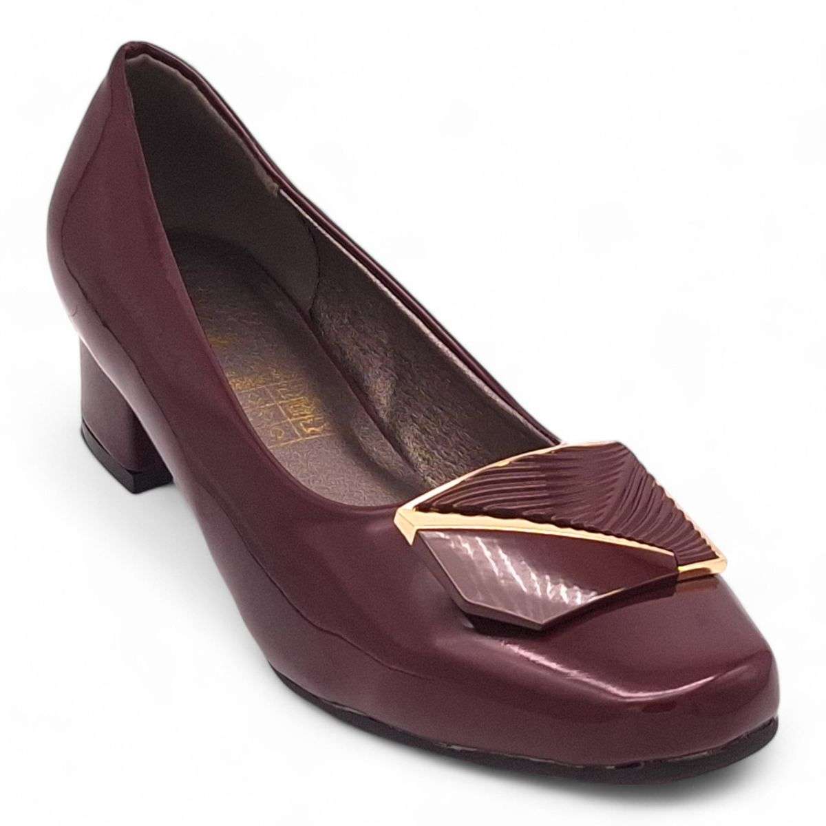 TTP Women Patent PU Square Toe Low Block Heel HT240510
