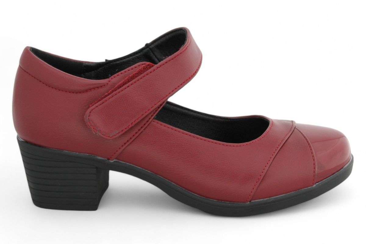ALXIR Women PU Block Heel with Hook and Loop Strap PSL4342