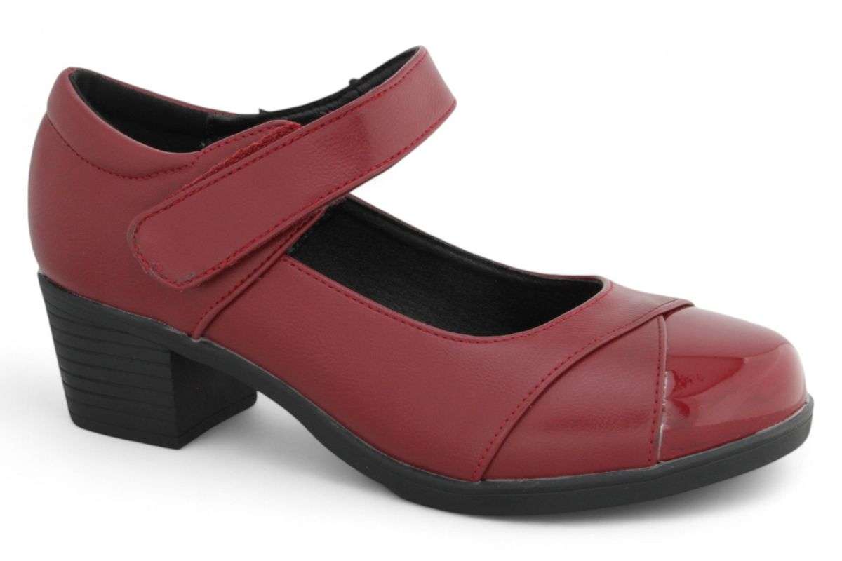 ALXIR Women PU Block Heel with Hook and Loop Strap PSL4342