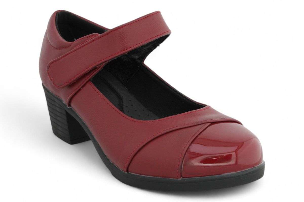 ALXIR Women PU Block Heel with Hook and Loop Strap PSL4342