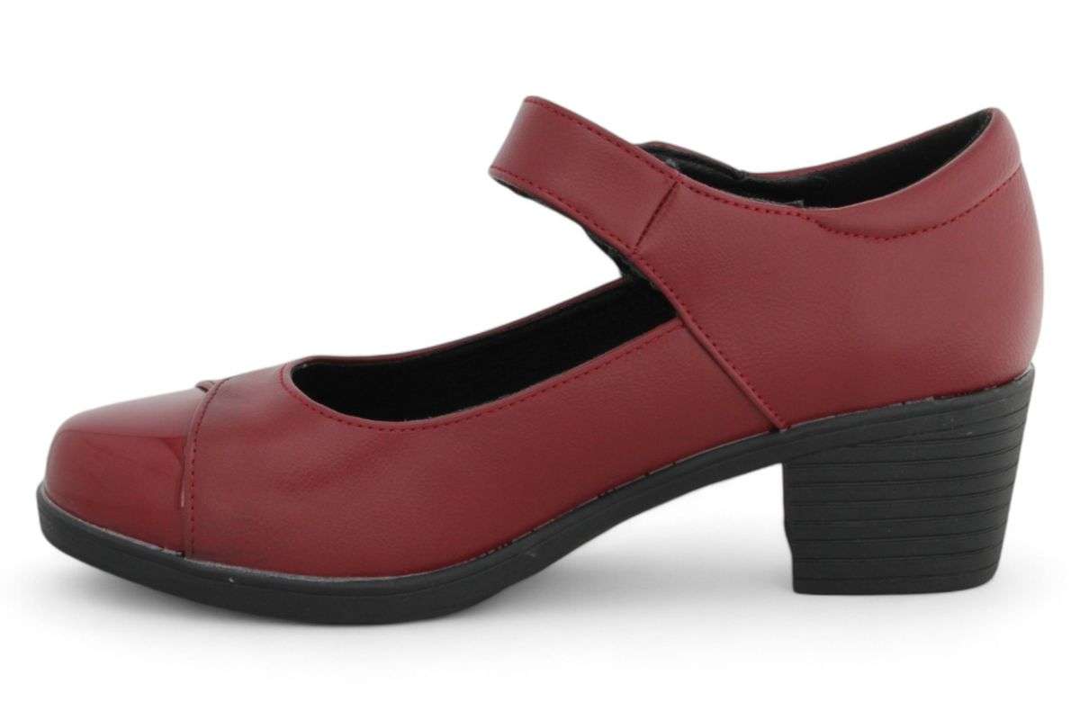 ALXIR Women PU Block Heel with Hook and Loop Strap PSL4342