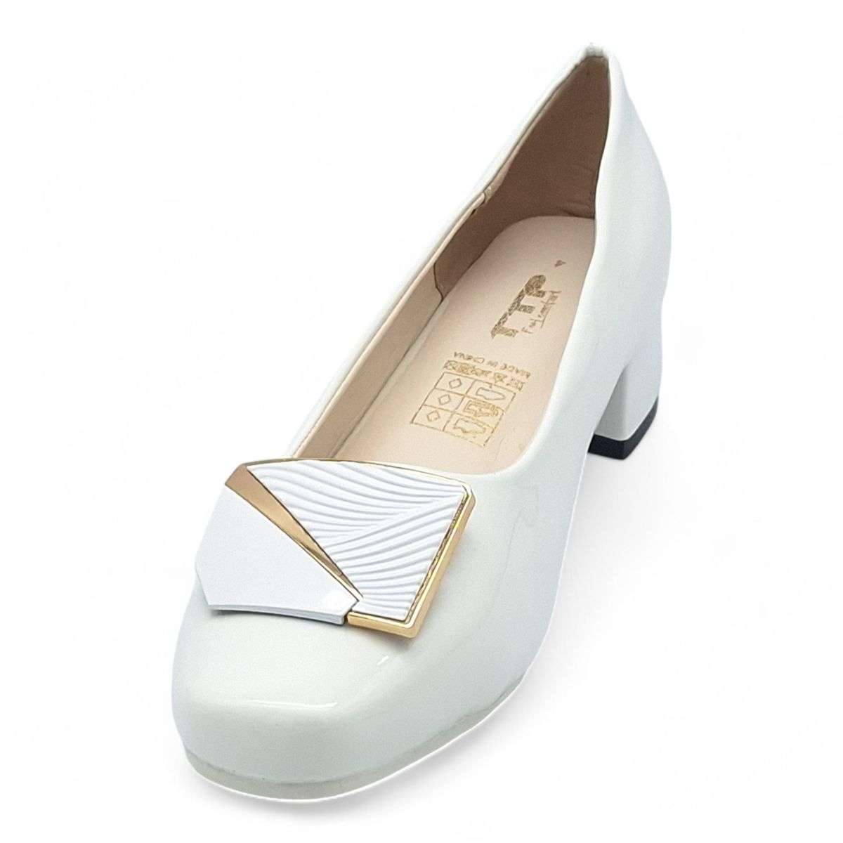 TTP Women Patent PU Square Toe Low Block Heel HT240510