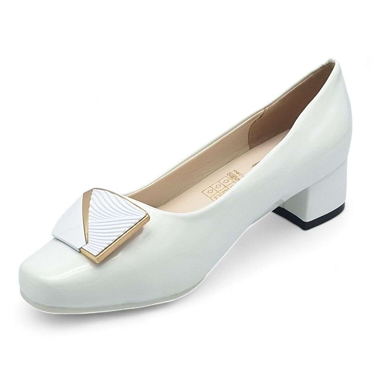 TTP Women Patent PU Square Toe Low Block Heel HT240510