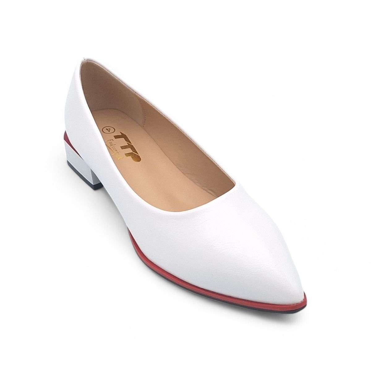 TTP - Women Pointed Toe PVC Sole Slip-on Flats JSF100