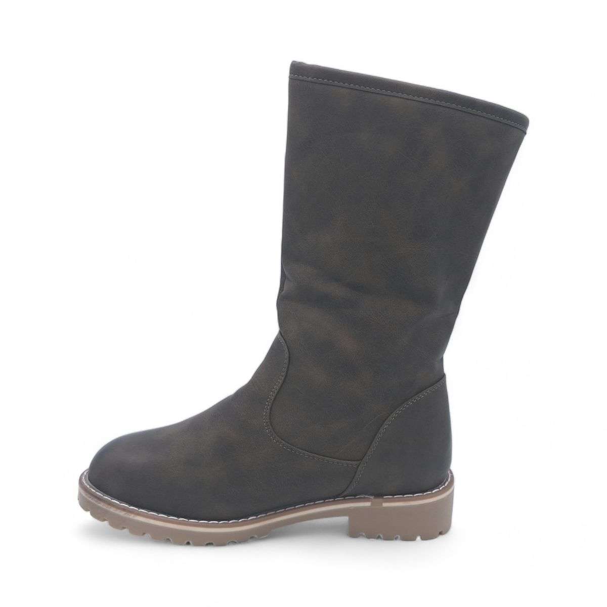 Fashion Mid-Calf Boots with Side Zipper - XB8208