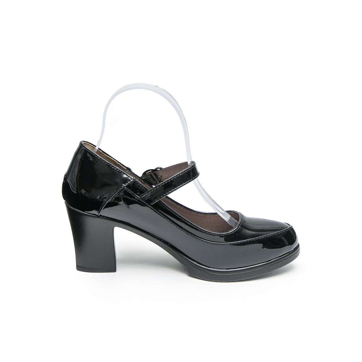 TTP Fashion Platform Block Heel Courts with Ankle Strap K3053