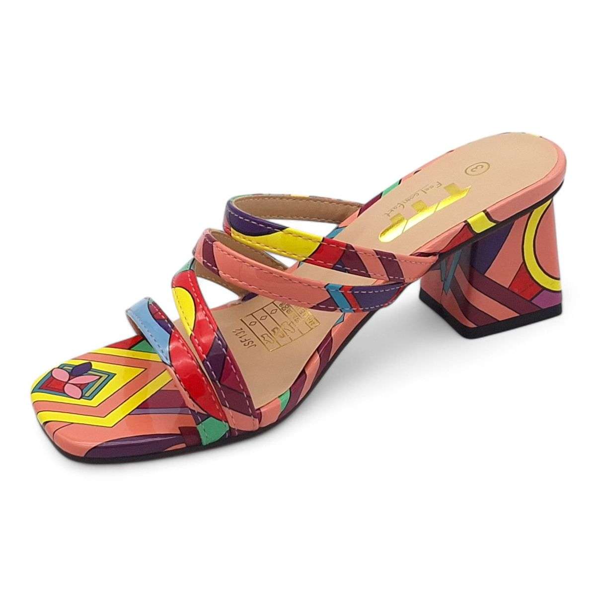 TTP Women Colourful Strappy Slip On Sandals JSF132