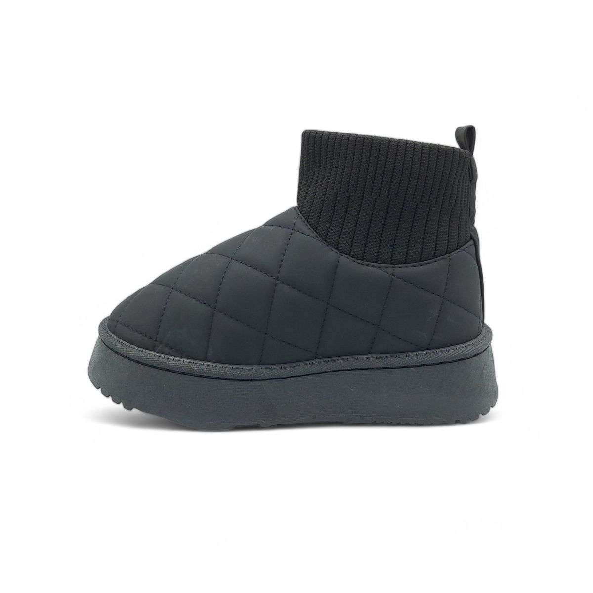 TTP Women's Platform Fur Lined Boots with Elasticated Pull On Opening XBG6