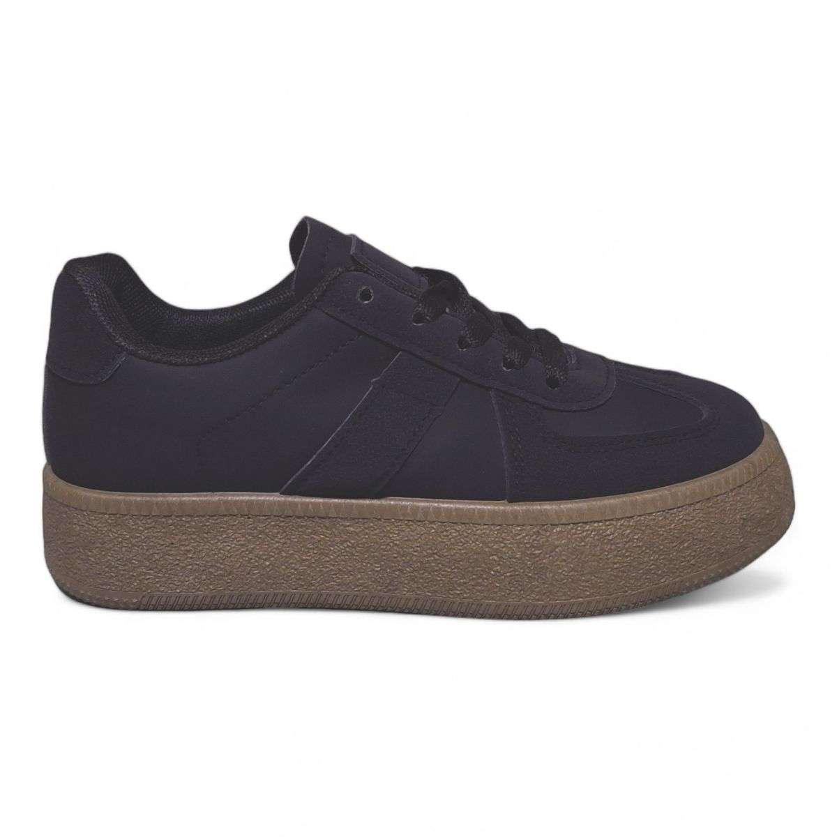 Women's Trendy Lace-Up Sneaker with PVC Platform Sole - YP0407
