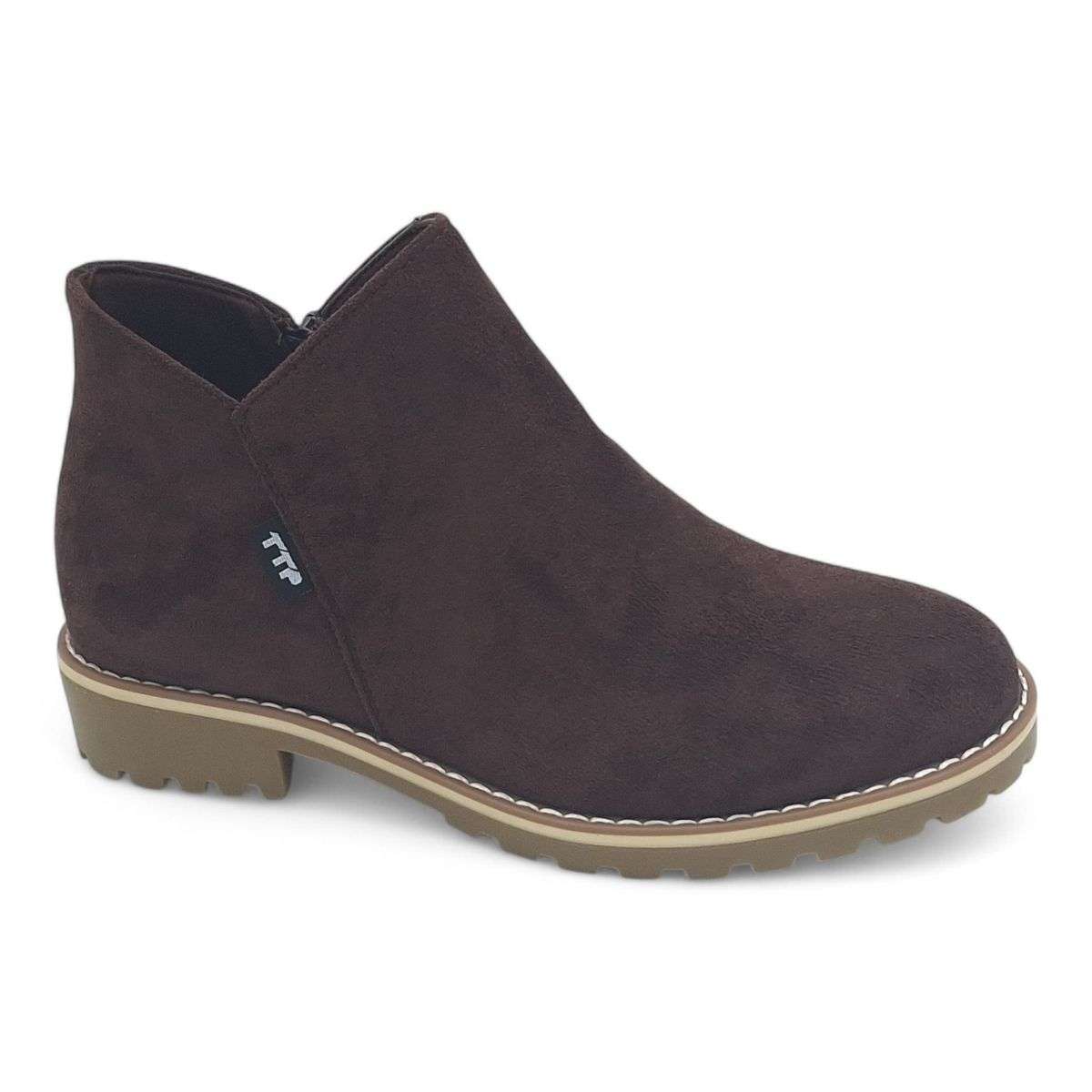 TTP Women Round Toe Ankle Boots with Side Zipper HT241008