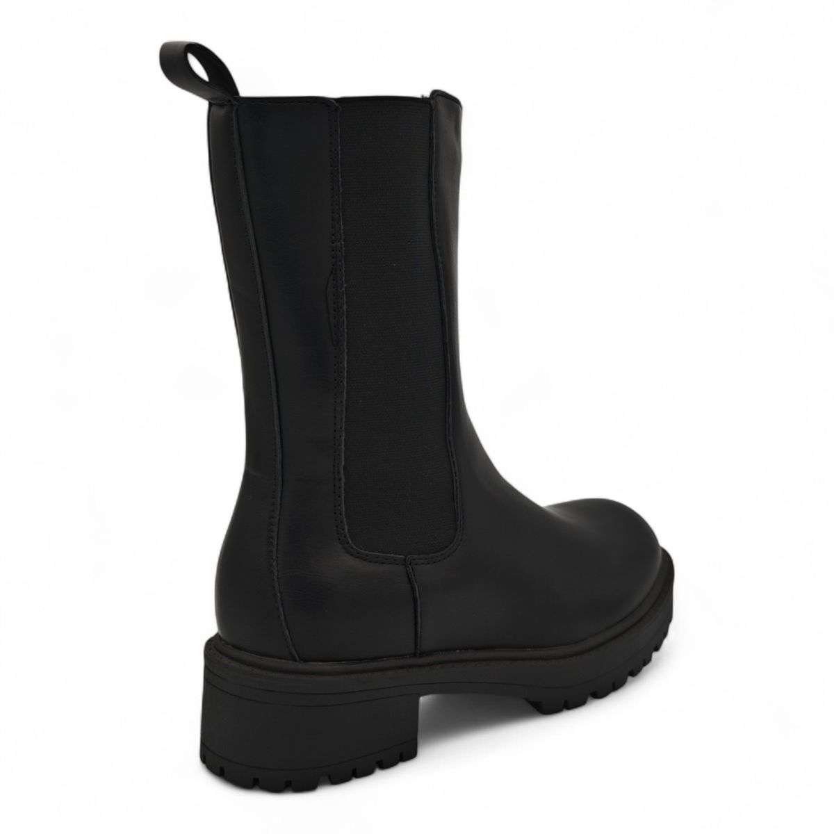 TTP Women's Mid Calf Boot with Elastic side Panel and Zipper HTA06