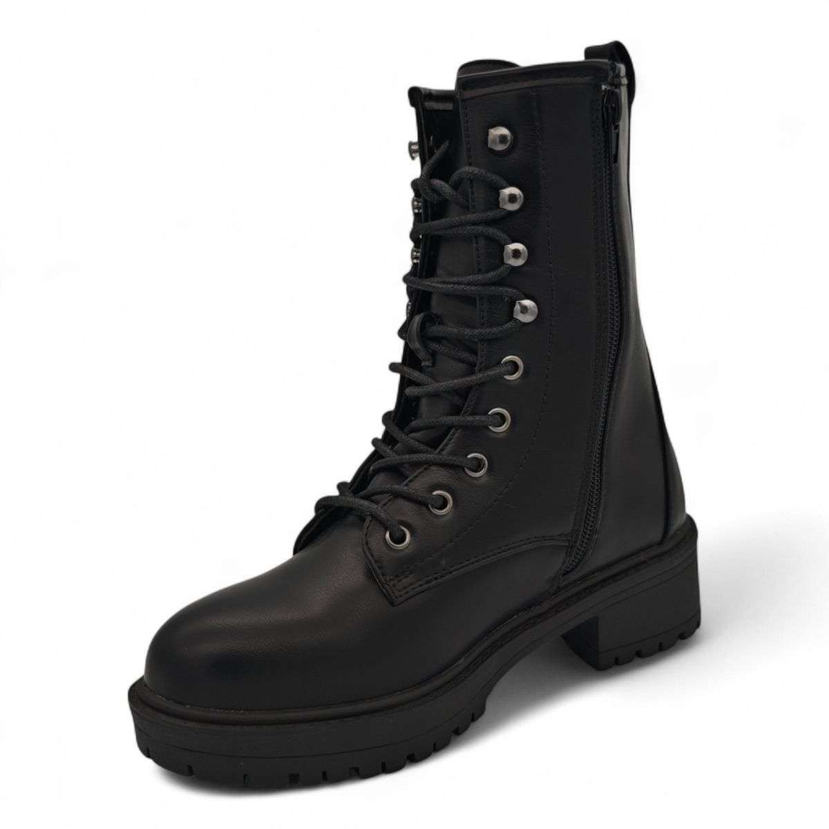 TTP Women's Platform Ankle Boots with Lace and Side Zipper HTA09