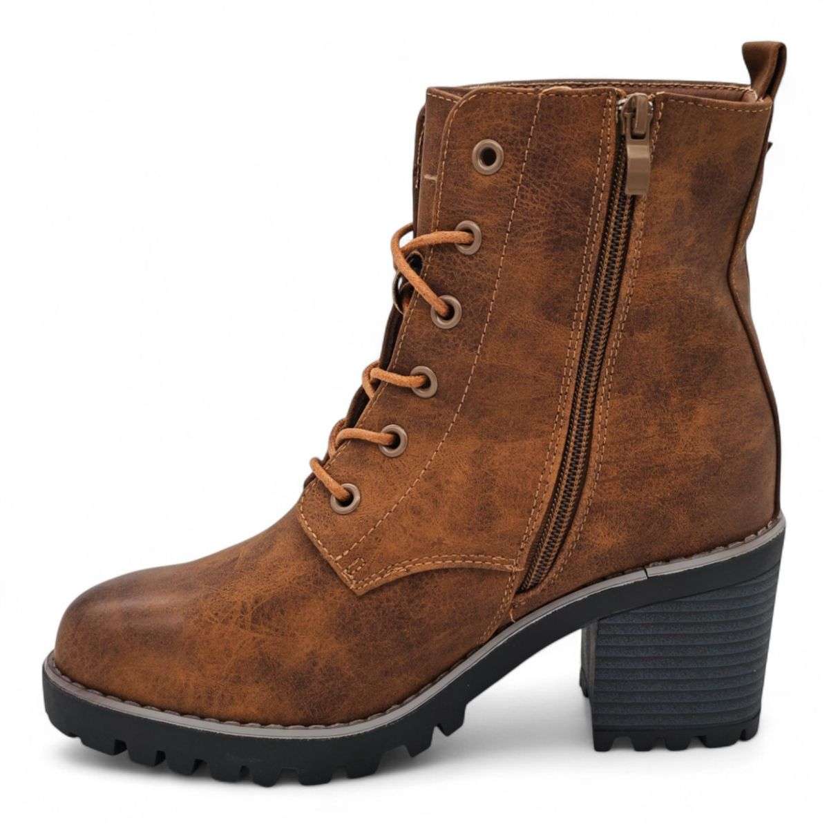 TTP Women's Lace up Ankle Boots with Side Zipper HTM-5