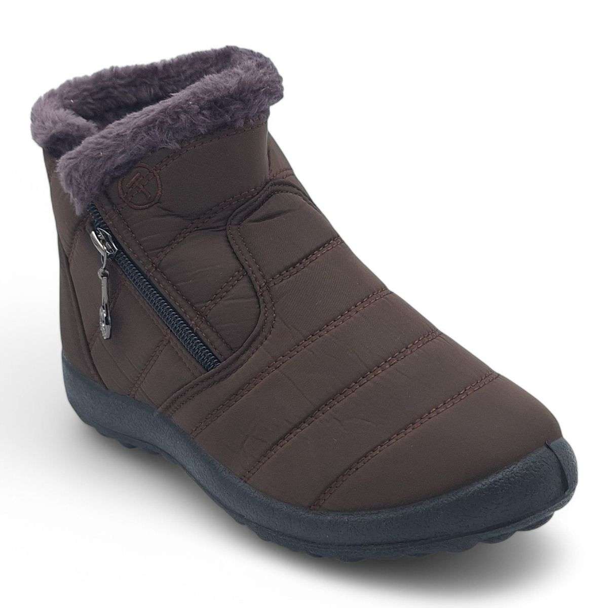 TTP Women Polar Ankle Boot with Side Zipper and Fur Lining M550