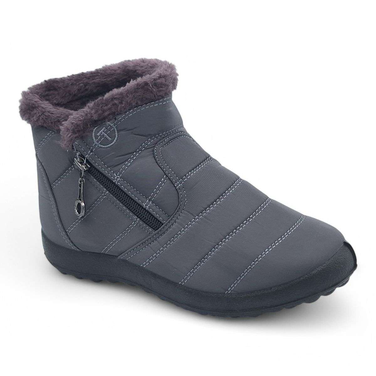 TTP Women Polar Ankle Boot with Side Zipper and Fur Lining M550