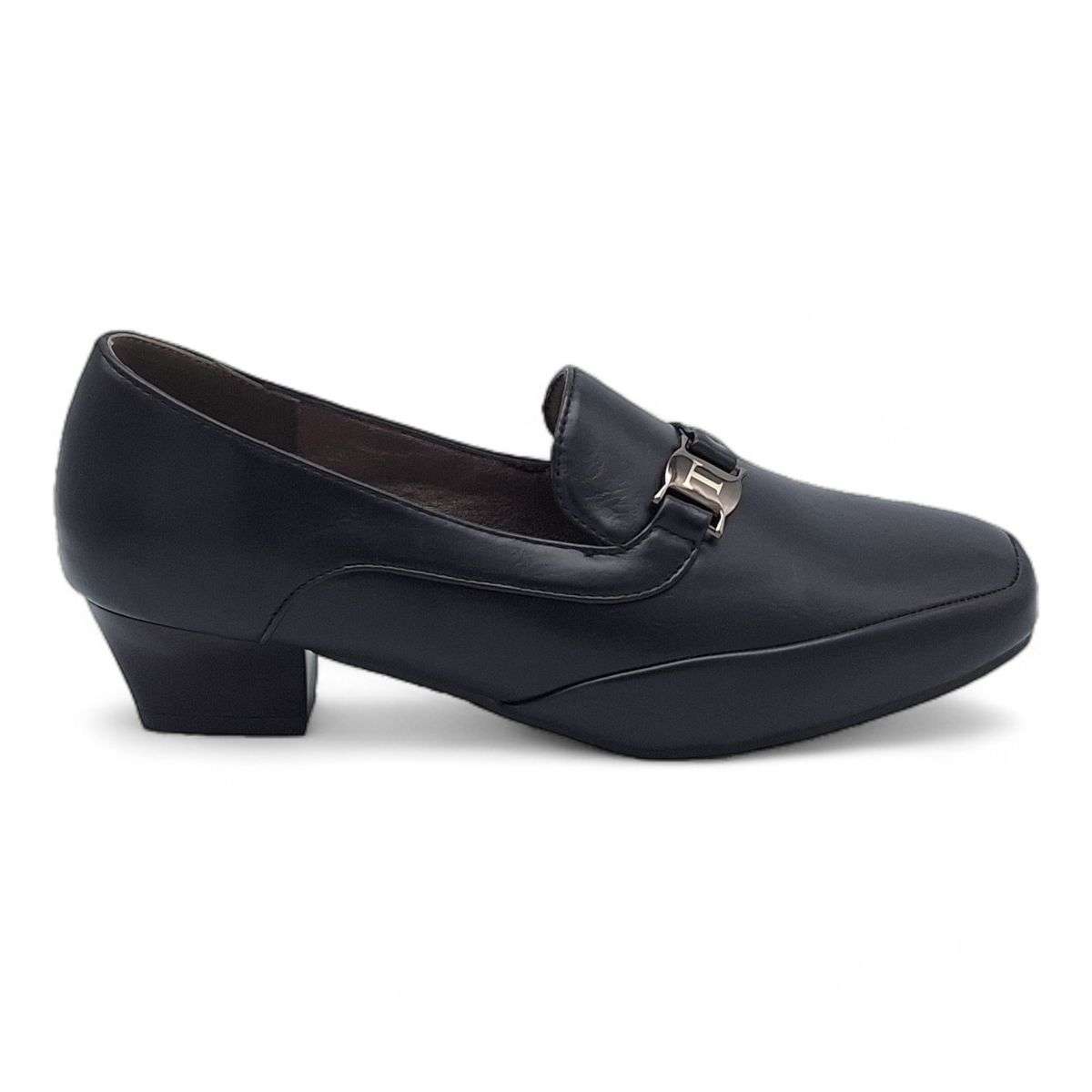 TTP Women Square Toe PU Block Heels